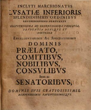 Rectore Magnificentissimo, ... Dn. Friderico Avgvsto Principe Regio Etr. Dissertationem Jvris Pvblici De Precibvs Primariis Vicariorum Imperii