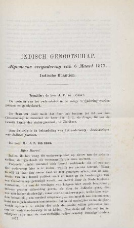 Algemeene vergadering van 6 Maart 1877