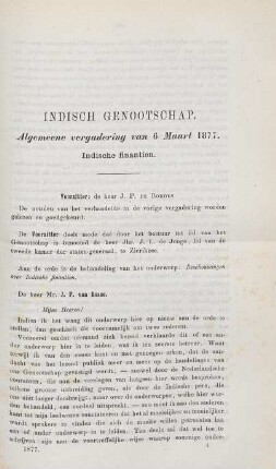 Algemeene vergadering van 6 Maart 1877