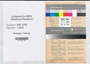 Entnazifizierung Georg Kreuger, geb. 07.04.1899 (Kaufm.Angest.)