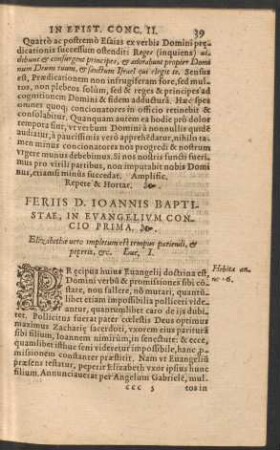 Feriis D. Ioannis Baptistae, In Evangelium ...