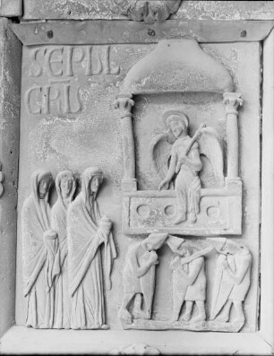 Bronzetür des Westportals — Die Frauen am Grabe Christi