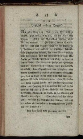 Ein Beyspiel wahrer Tugend.