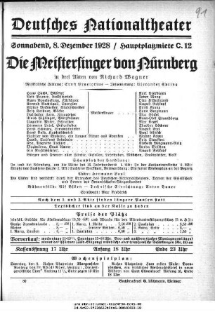 Die Meistersinger von Nürnberg