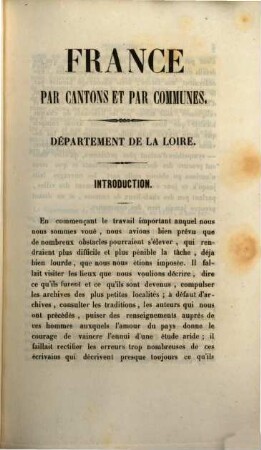 La France par cantons et par communes, rédigée par Théodore Ogier, et publiée par Bajat fils, 1