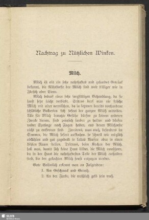 Nachtrag zu Nützlichen Winken