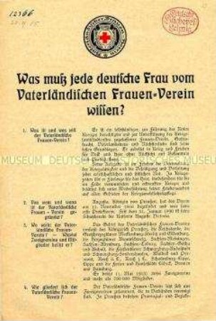 Was muss jede deutsche Frau vom Vaterländischen Frauenverein wissen?