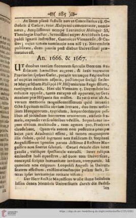An. 1666 & 1667