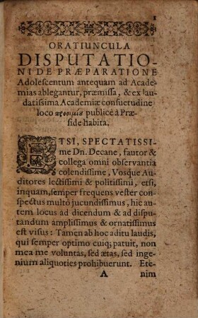 Disputationes politicae extraordinariae ... : quibus accessit ejusdem autoris consilium quomodo loci communes in studiis cojuscunque generis sint constituendi & colligendi