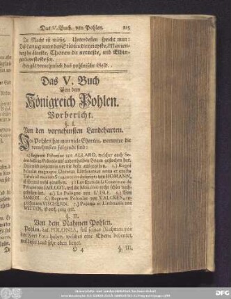 Das V. Buch Von dem Königreich Pohlen.