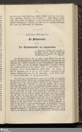 Zweiter Abschnitt. Die Methodenlehre