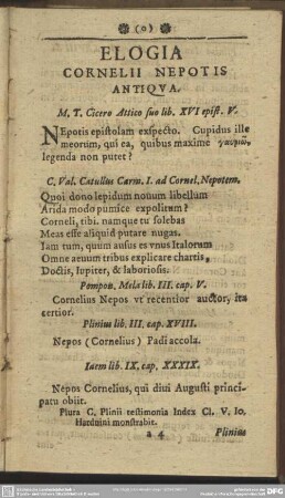 Elogia Cornelii Nepotis Antiqua
