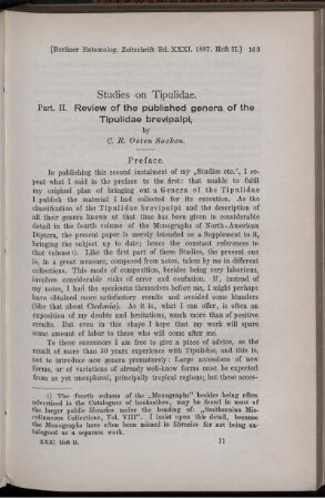 Studies on Tipulidae. Part. II. Review of the püblished genera of the Tipulidae brevipalpi,
