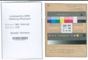 Entnazifizierung Hermann Spoede , geb. 28.04.1902 (Kreisinspektor)