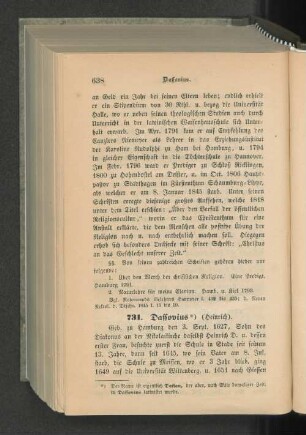731. Dassovius *) (Heinrich).