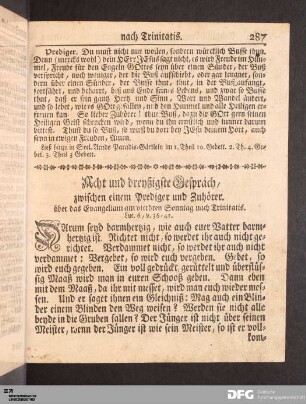 Acht und dreyßigste Gespräch, am vierten Sonntag nach Trinitatis.