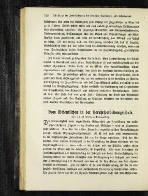 Vom Wesentlichen in der Berufsfortbildungsschule