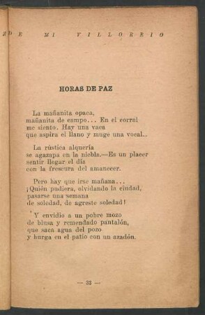 Horas de paz