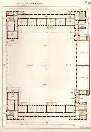 Strieder, Wilhelm. Schulhausneubau Ecke Boeckhstraße/Südendstraße