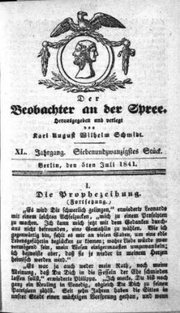 27. Stueck, 5. Juli 1841