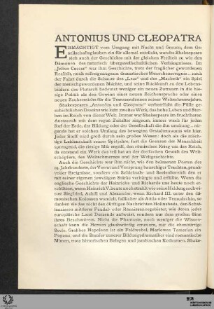 Antonius und Cleopatra