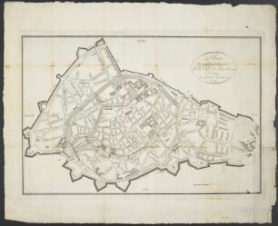 Plan topographique de la Ville de Strasbourg divisée en quatre Cantons