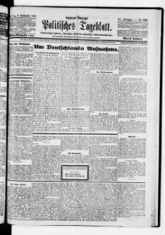 Aachener Anzeiger : politisches Tageblatt : beliebtes und wirksames Anzeigenblatt der Stadt und der Regierungsbezirks