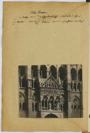 Dom San Giorgio, Ferrara: Detail (aus: Skizzen- und Fotoalbum 5)