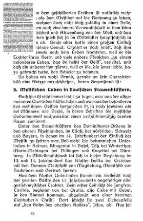 5. Mystisches Leben in deutschen Frauenklöstern.