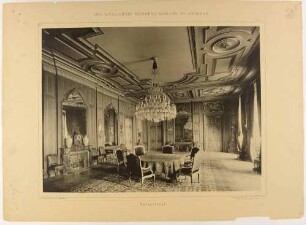 Der Spiegelsaal im Residenzschloss in Dresden, aus der Mappe: Das Königliche Residenzschloss zu Dresden von Römmler & Jonas