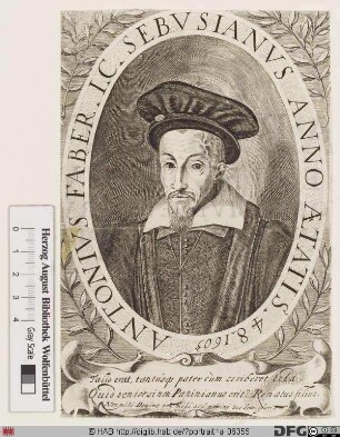 Bildnis Antoine Favre, baron de Peroyes (lat. Antonius Faber)