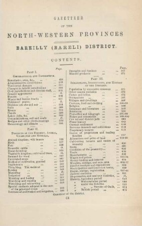 Gazetteer of the North-Western provinces. Bareilly (Bareli) district