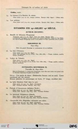 Estampes fin 19e - milieu 19e siècle (Nr. 75-92)