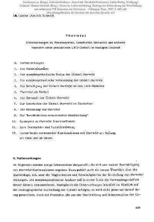 Therm(o). Untersuchungen zu Morphosyntax, Geschichte, Semantik und anderen Aspekten einer produktiven LWB-Einheit im heutigen Deutsch