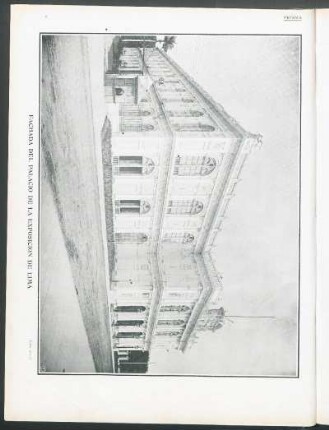 [Fotografía de] Fachada del Palacio de la Exposición de Lima
