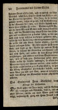 Des Edelmanns Frau überliefert dem Könige die Kleinodien.