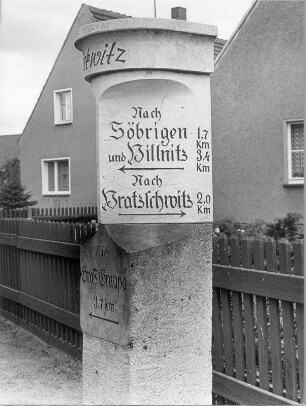 Distanzsäule : Birkwitz-Pratzschwitz. Distanzsäule