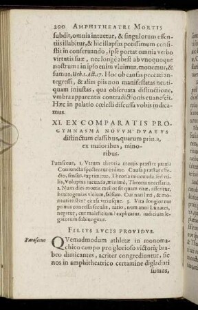 XI. Ex Comparatis Progymnasma Novum Duabus distinctum classibus, quarum prima, ex maioribus, minoribus.