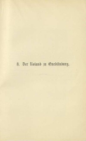 8. Der Roland zu Quedlinburg
