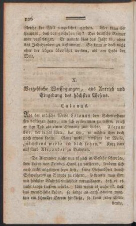 X. Vergebliche Weissagungen, aus Antrieb und Eingebung des höchsten Wesens