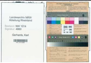Entnazifizierung Karl Gerhards , geb. 22.02.1909 (Arbeiter)