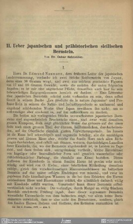 Ueber japanischen und prähistorischen sicilischen Bernstein.