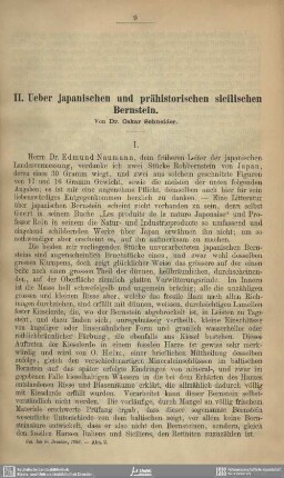 Ueber japanischen und prähistorischen sicilischen Bernstein.