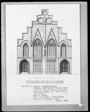 Ansicht des Kapitelhauses des Doms in Bremen