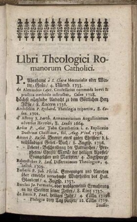 Libri Theologici Romanorum Catholici