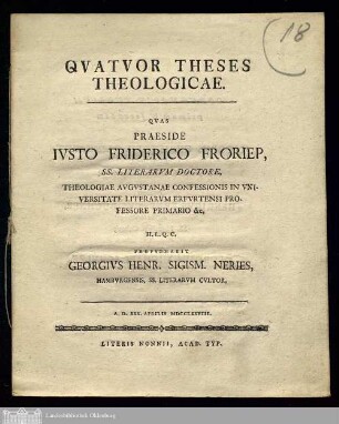 Qvatvor Theses Theologicae