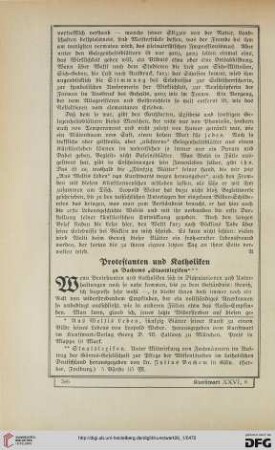 Protestanten und Katholiken: zu Bachems "Staatslexikon"