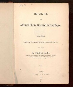 Handbuch der öffentlichen Gesundheitspflege