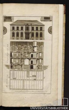 Bl. 13, No. X. Längen-Profil nach A. B., Dachbalkenlage A, B.