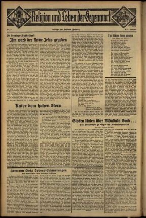 Vierte Ausgabe vom Samstag, den 04. Januar 1936.